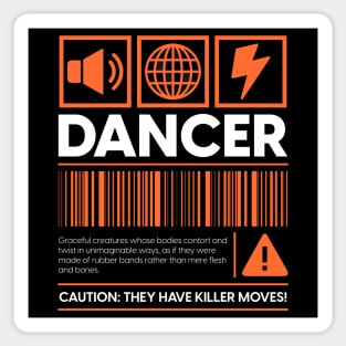 Dancer Warning Label Sticker